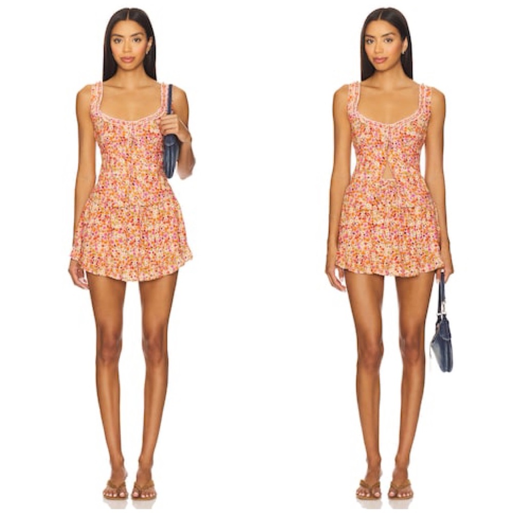 FREE PEOPLE | Floral Spring Blossom Skort & Cotton Corset Ellia Set Combo - Picture 11 of 16